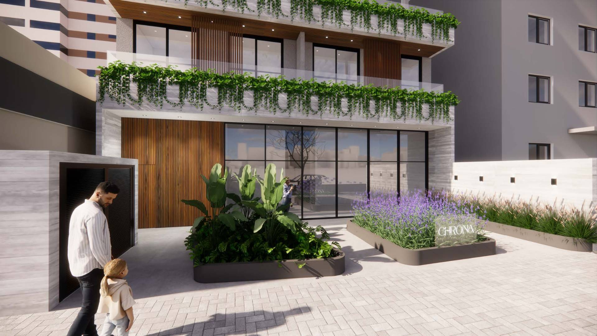 Acesso e jardim sensorial